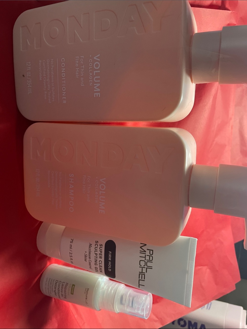 Hair Care Bundle-Volume Shampoo & Conditioner by Monday/Paul Mitchell hair gel